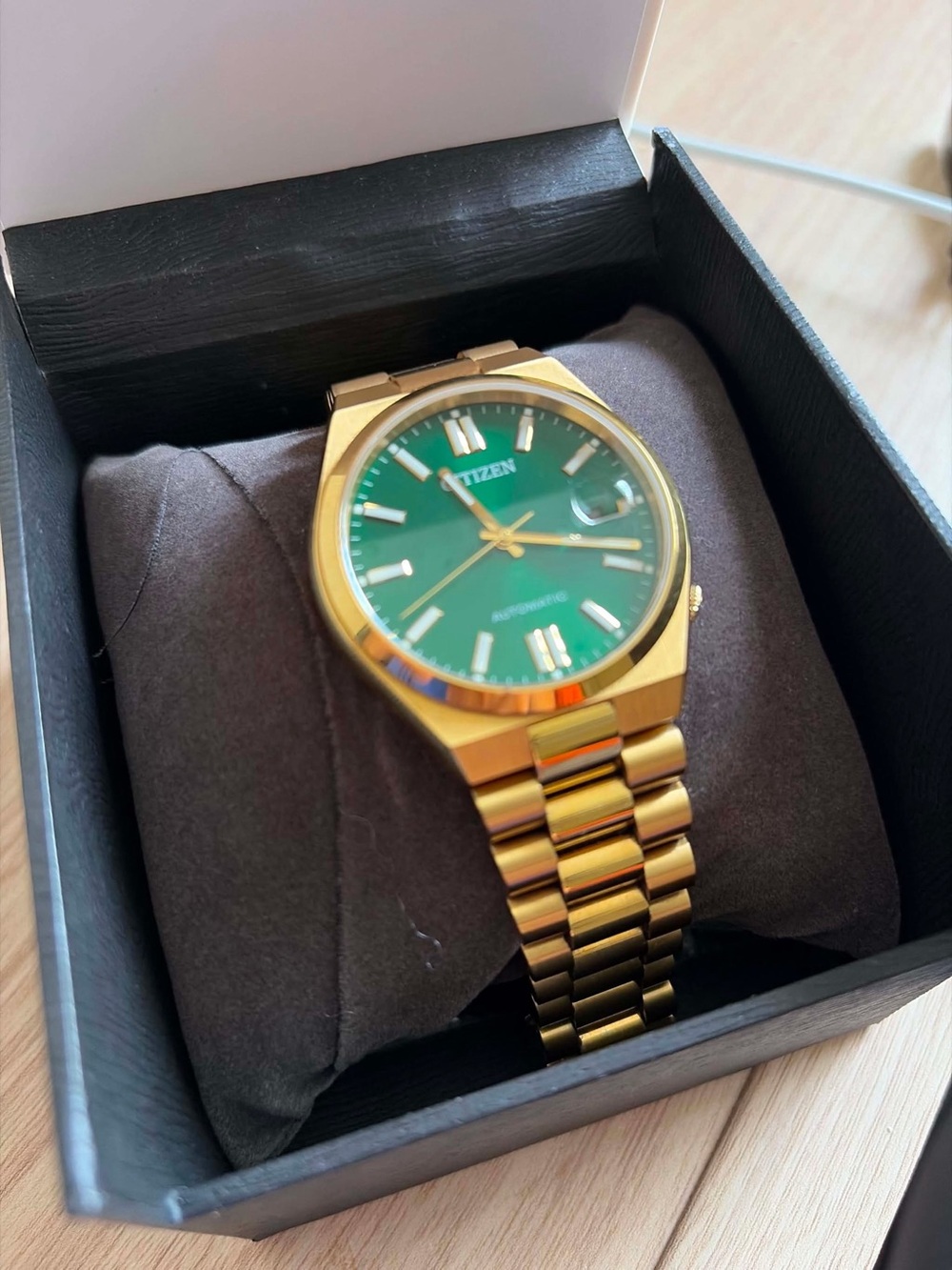 Citizen Tsuyosa Gold-Tone Men's Watch with Green Dial